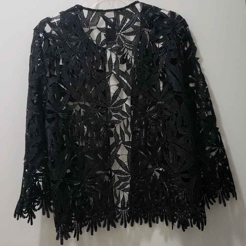 NWT Chico's Black Lace Travelers Overlay - Picture 4 of 9